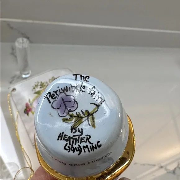 Clayworks 2003 Fairy Tales by Heather Goldminc Periwinkle Fairy trinket box Y2K - Picture 7 of 16
